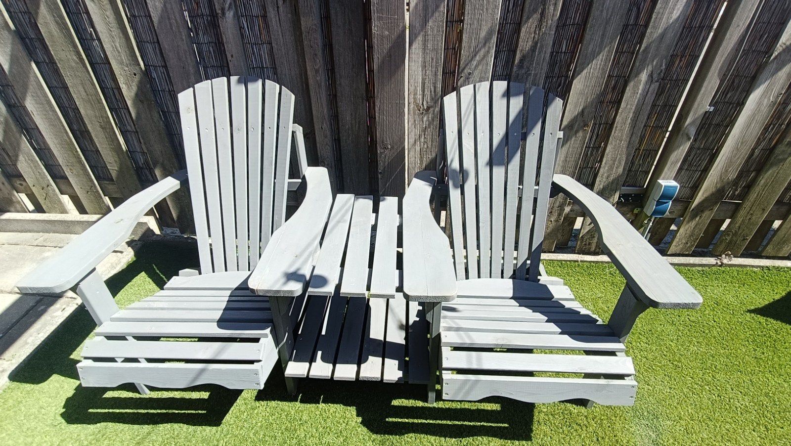 tuinbank adirondack duo grijs, Tuin en Terras, Ophalen, Gebruikt, Hout