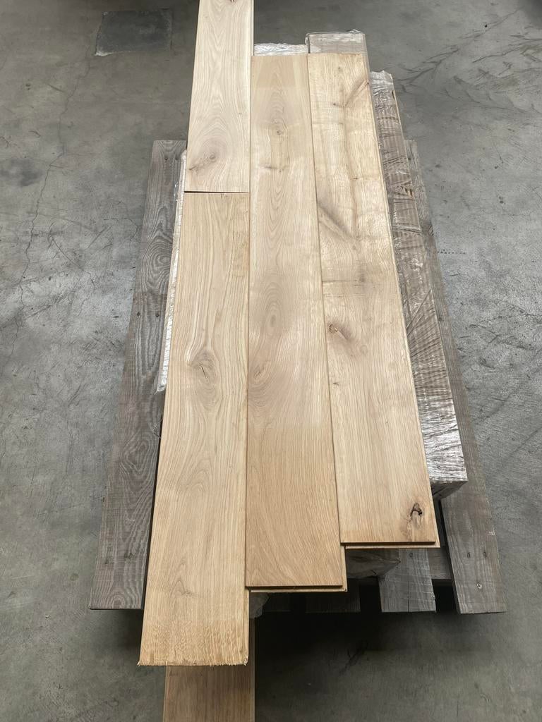 Partij eiken vloerdelen, Zo goed als nieuw, 10 m² of meer, 10 tot 30 cm, Hout