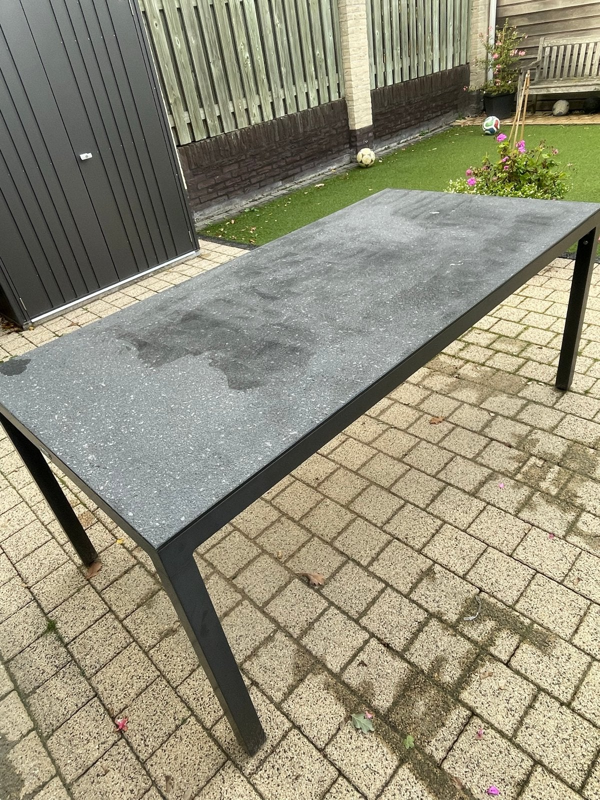 Fiore Mobili Da Giardino tuintafel - Gebruikt 180x90 cm, Tuin en Terras, Ophalen, Gebruikt, Rechthoekig, Aluminium