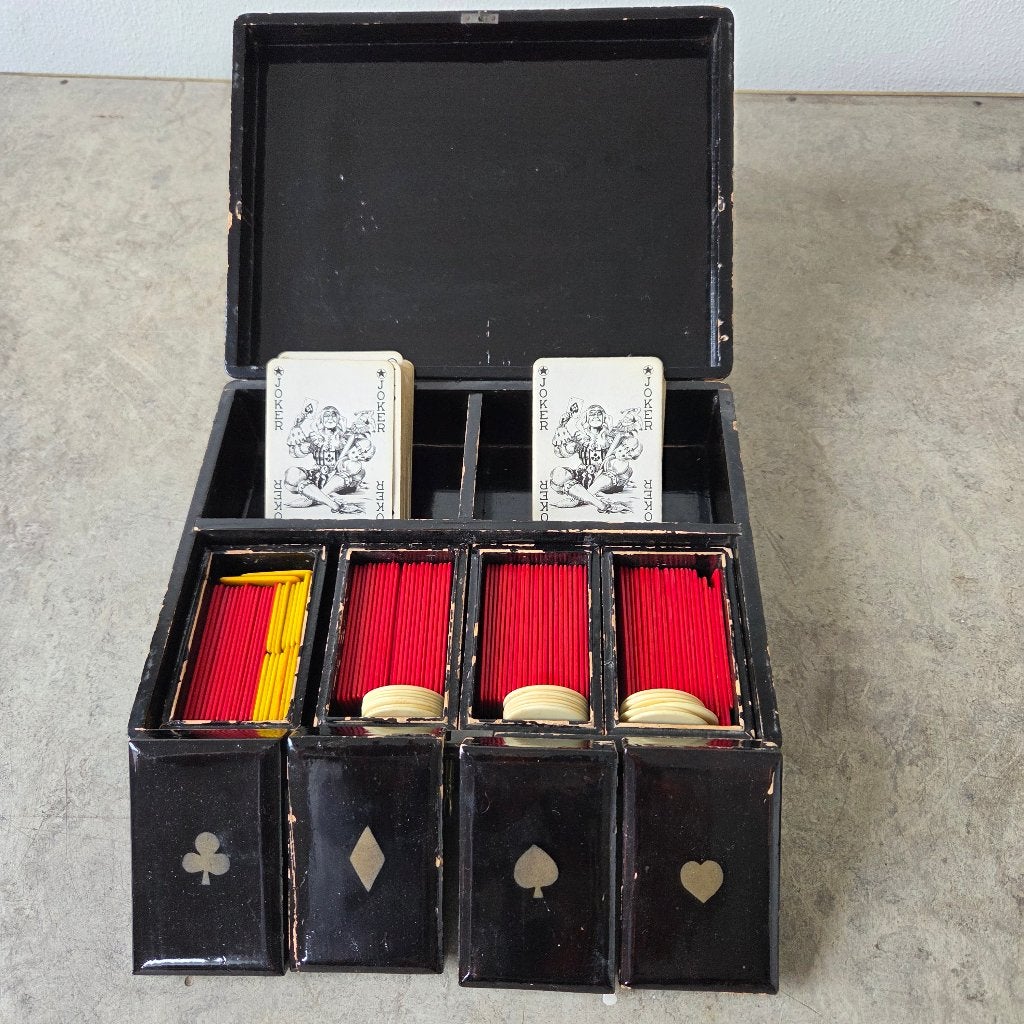 Vintage kaartdoos, Ophalen of Verzenden, Gebruikt, Onbekend