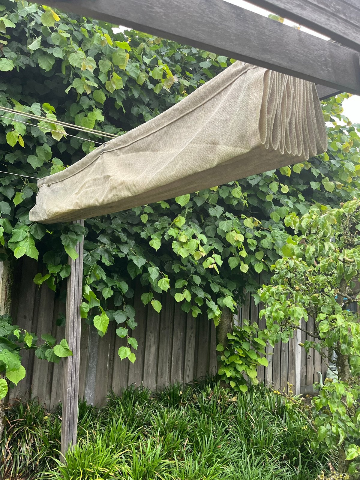 Terrasscherm / Pergola Doek - Beige, Gebruikt, Overige typen, Ophalen of Verzenden, 150 tot 300 cm