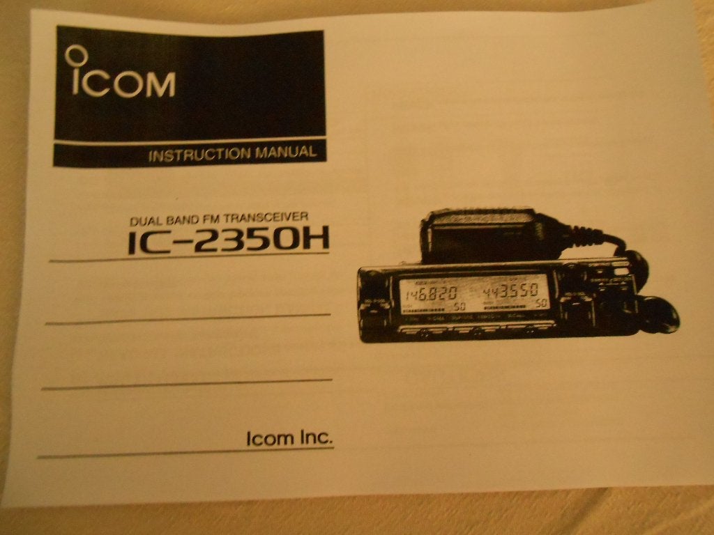 ICOM IC-2350, Ophalen, Gebruikt, Zender en Ontvanger