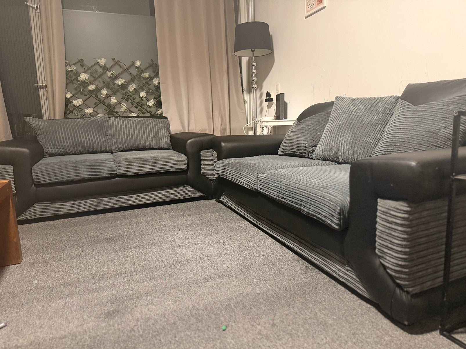 MODERNE/STIJLVOLLE BANKSET ZSM WEG., Ophalen, Gebruikt, Vierpersoons of meer, Rechte bank