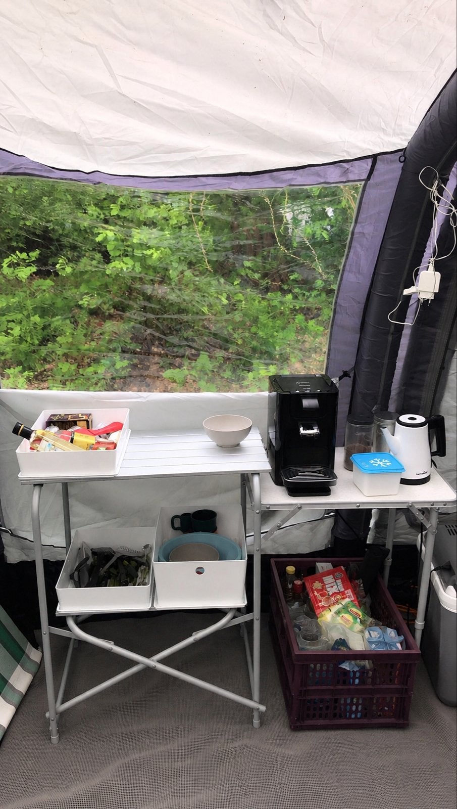 Easy Camp Avignon Campingkeuken met zijtafel en draagtas, Ophalen, Gebruikt