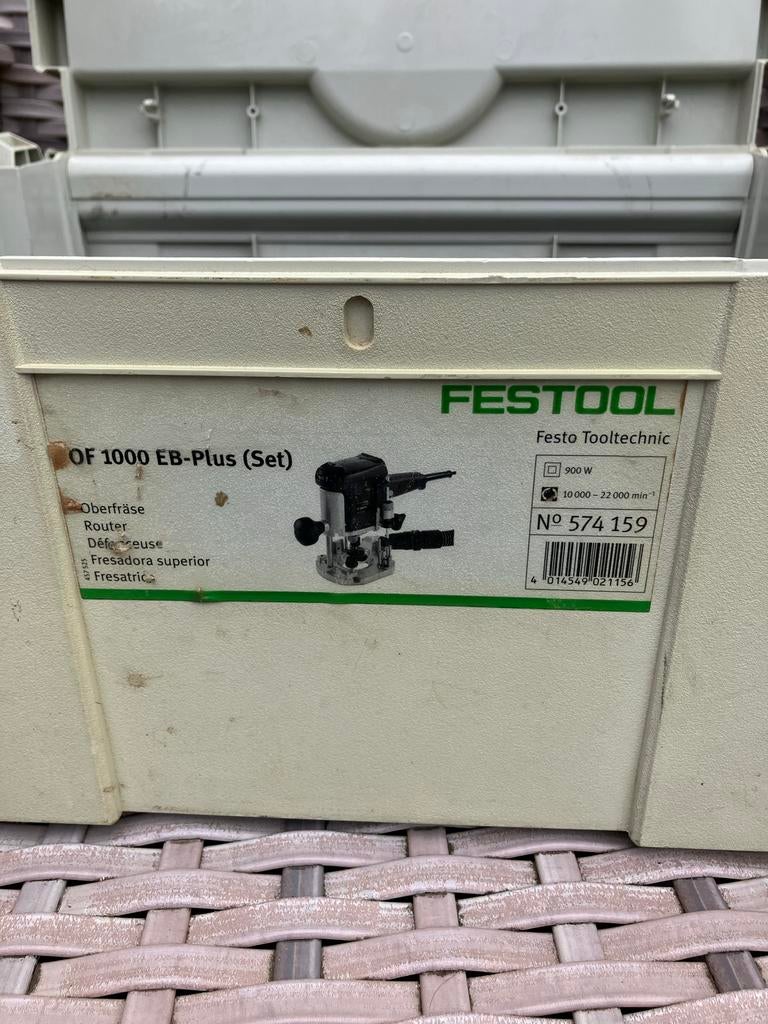 Festool OF 1000 EB-Plus Bovenfrees set, Doe-het-zelf en Verbouw, Ophalen, Zo goed als nieuw, Elektrisch, Bovenfrees