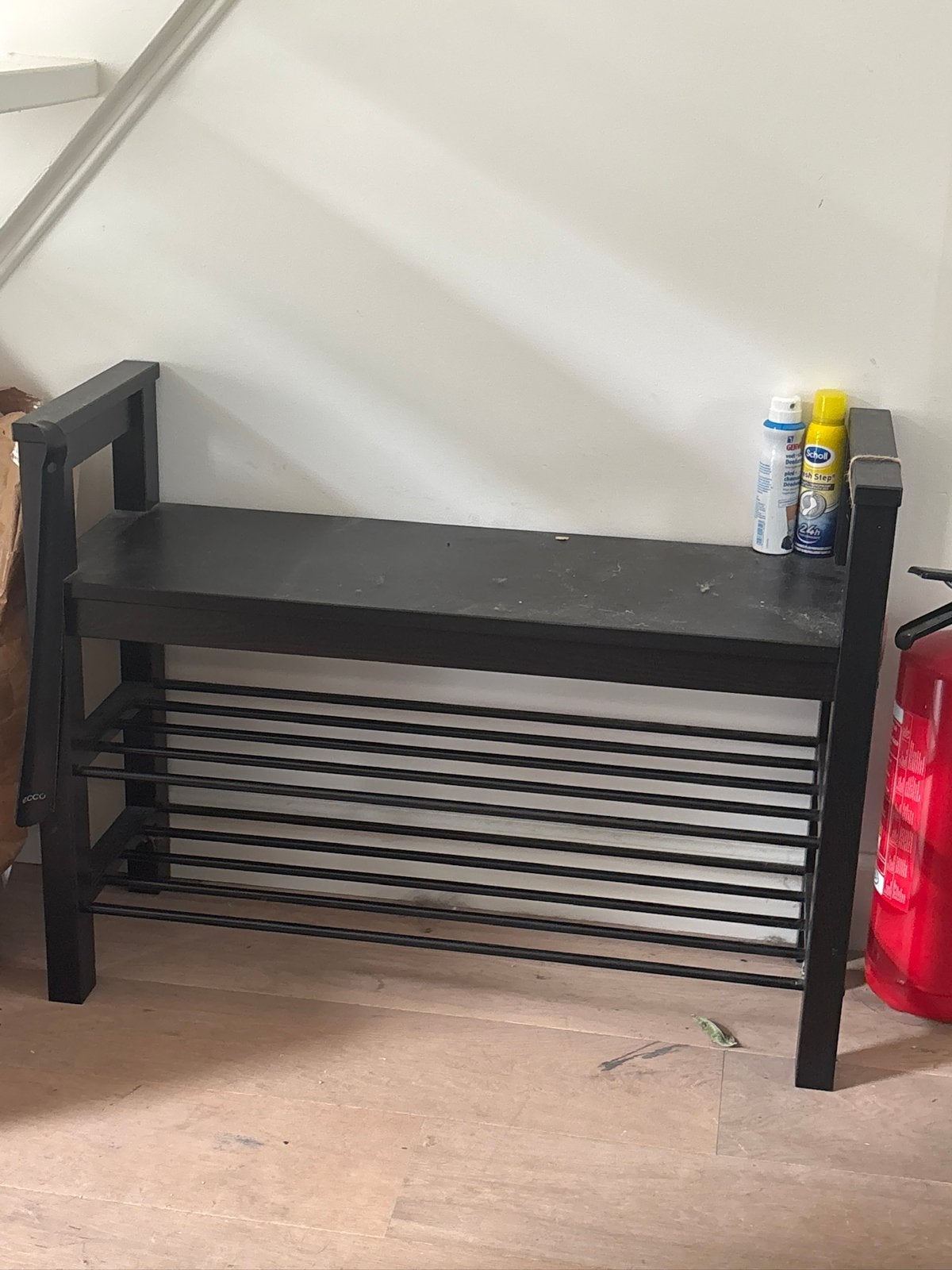 IKEA Hemnes Schoenenbank (zwart), Ophalen, Gebruikt