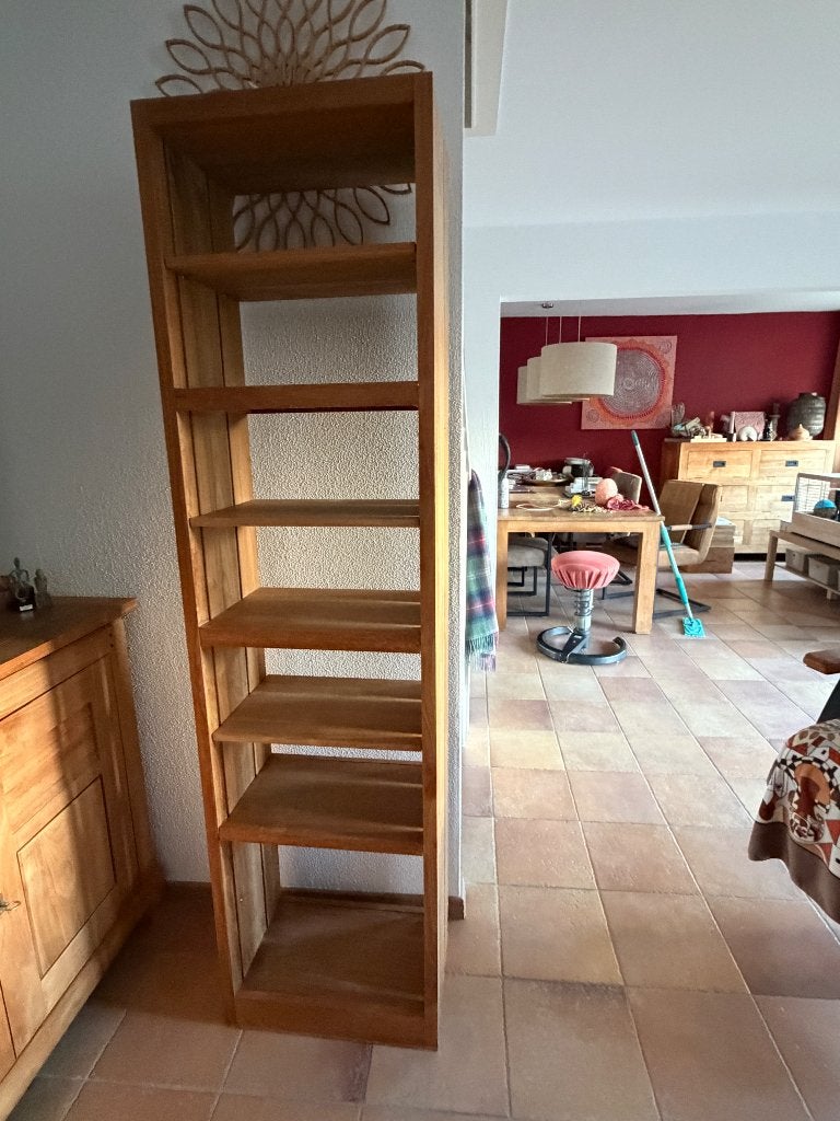 Boekenkast teakhout, Ophalen, Met plank(en), Gebruikt, Teakhout