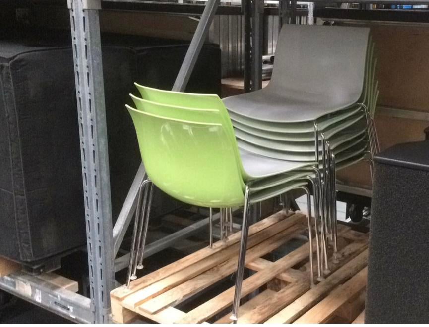 STOELEN ARPER DESIGN Stapelbare stoelen Groen & Wit, Ophalen, Kunststof, Wit, Design Modern