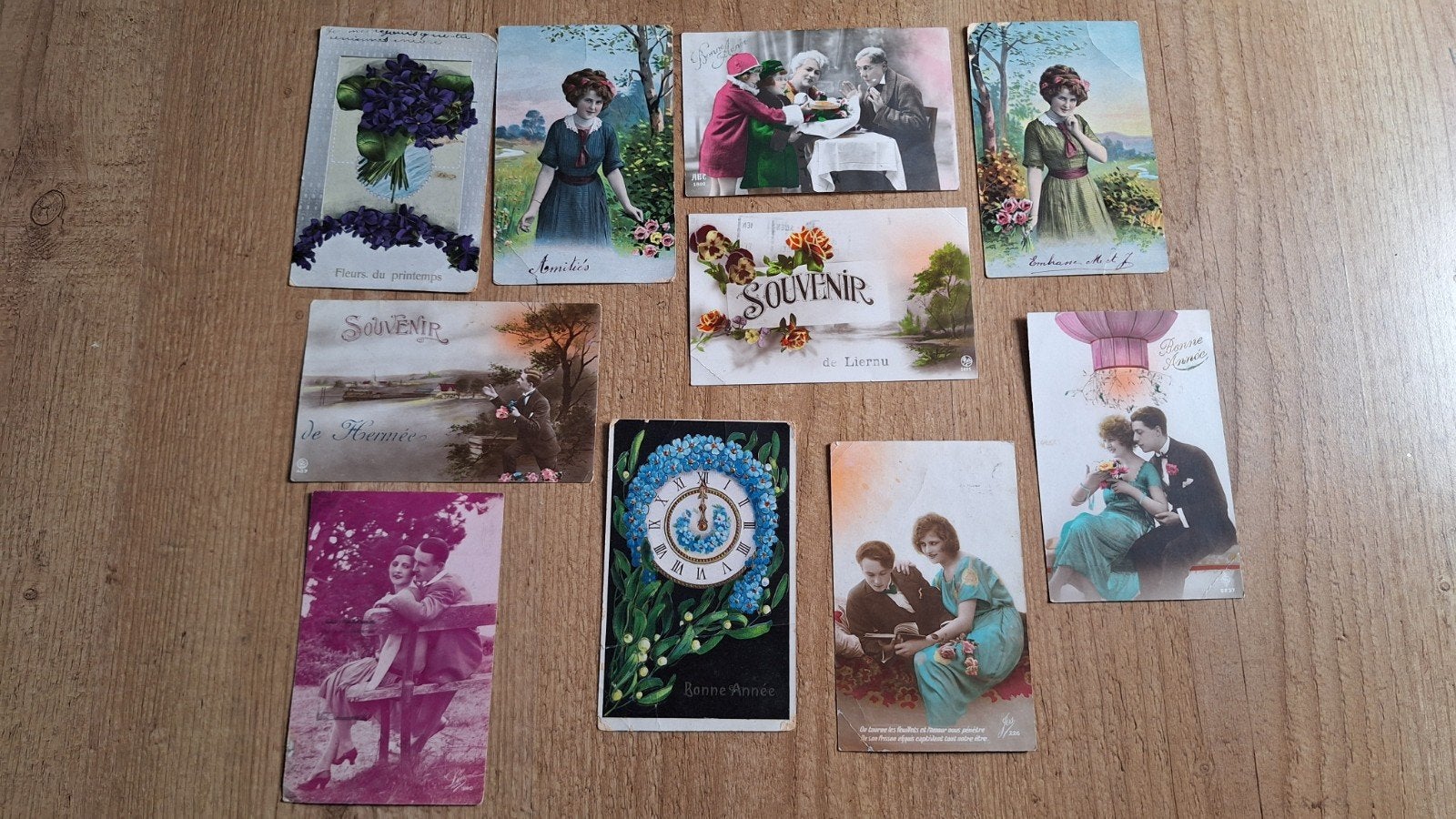 partij oude ansichtkaarten,  zie foto's, Ophalen of Verzenden, Gelopen