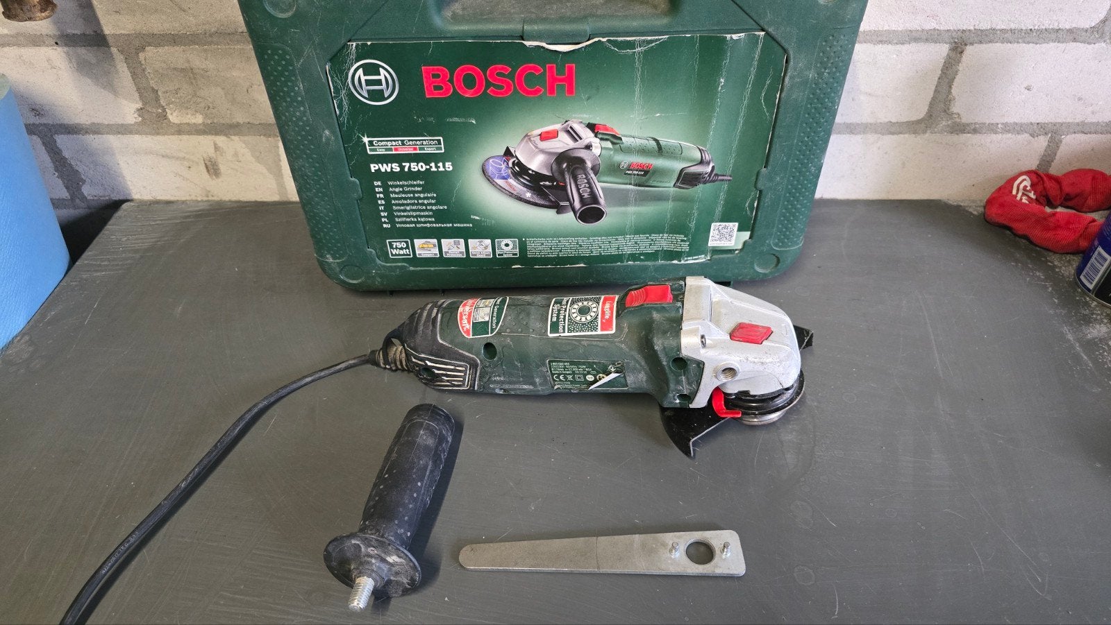 Bosch Haakse Slijper Flex PWS 750-115, Ophalen, Zo goed als nieuw, 700 tot 1000 watt, Haakse handslijpmachine
