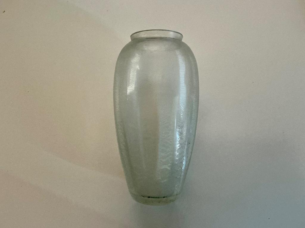 A.D.Copier: vaas VS0182 110 mm met tincraquelé Leerdam 1935, Antiek en Kunst, Antiek | Glas en Kristal, Ophalen of Verzenden