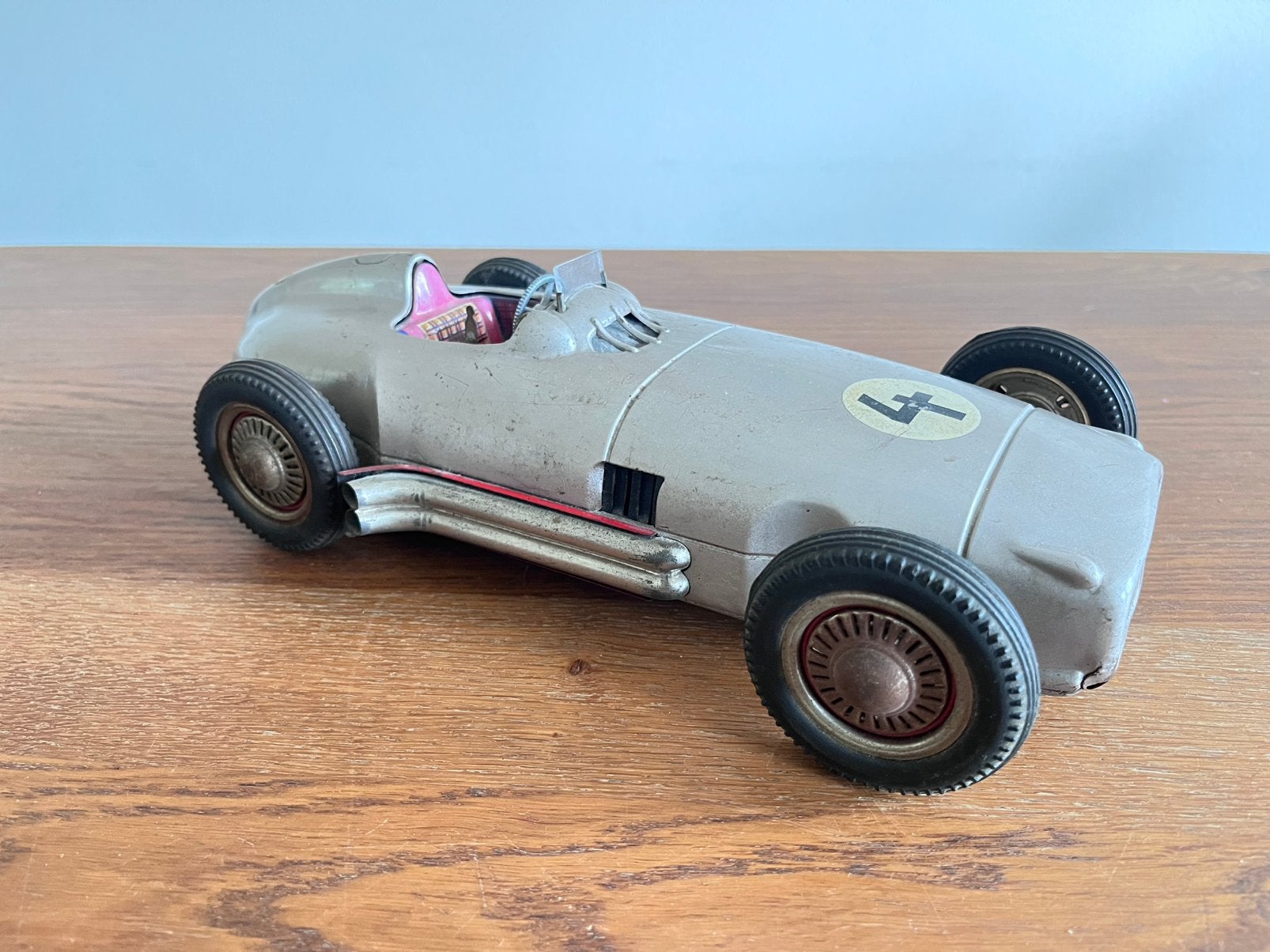 Blikken speelgoed Mercdes raceauto JNF, Antiek en Kunst, Ophalen of Verzenden