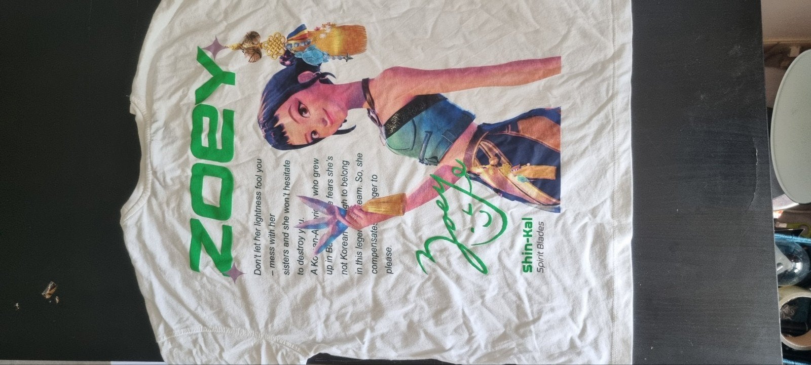Bershka K-Pop Demon Hunters T-shirt Maat M, Maat 38/40 (M), Wit, Zo goed als nieuw, Korte mouw