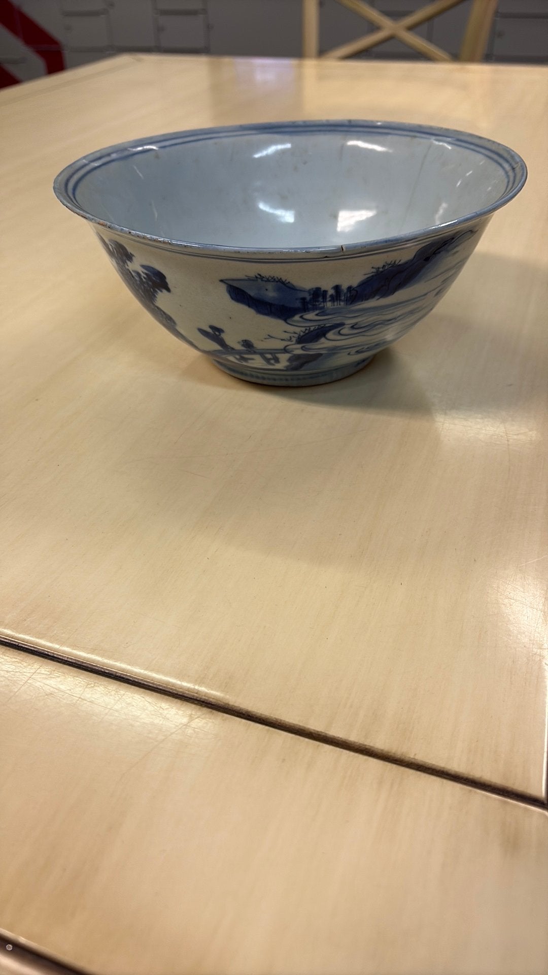 Antieke Chinese Porseleinen Kom Kangxi Periode (1662-1722), Ophalen of Verzenden