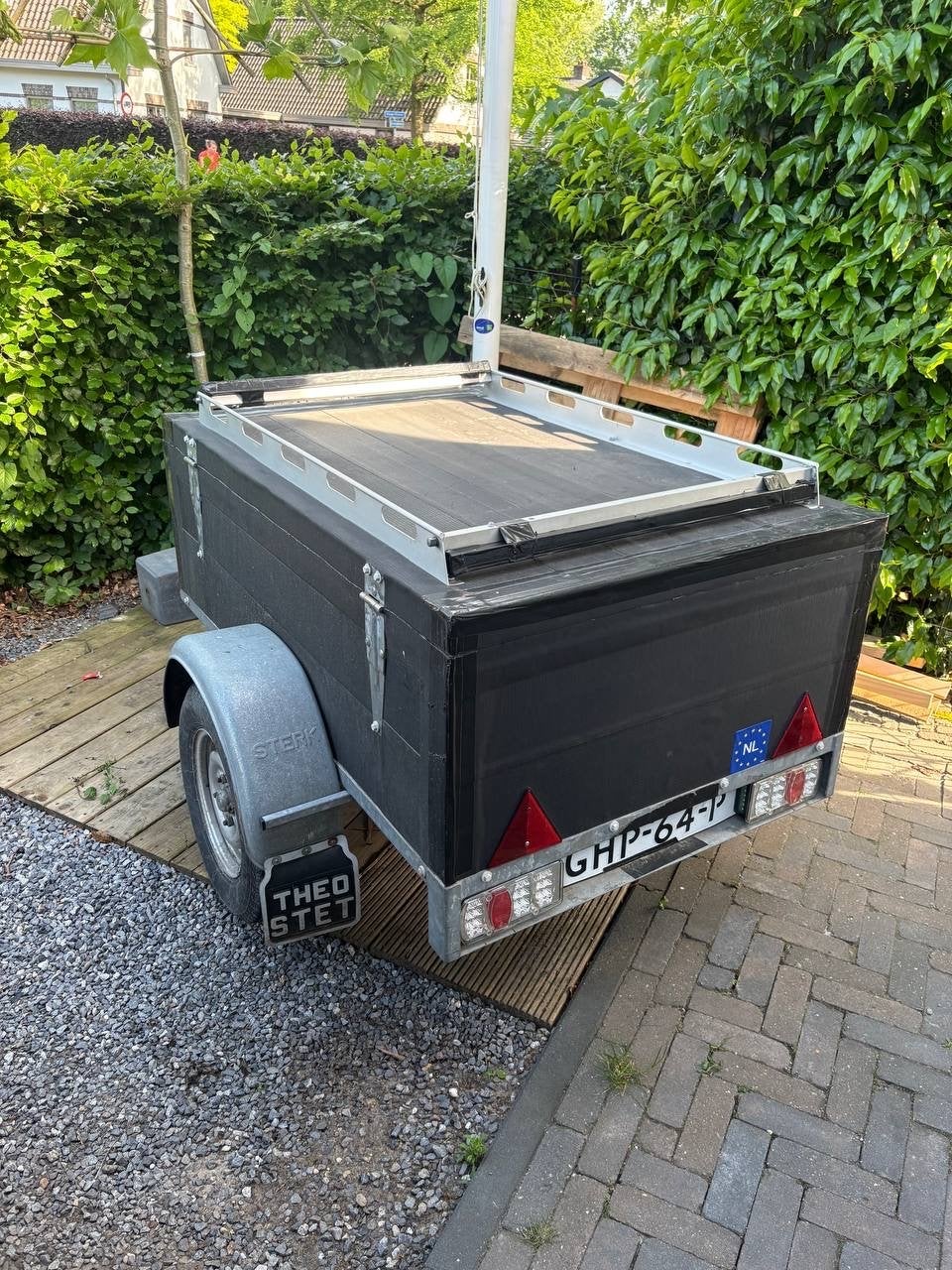 Afgesloten bagage-/vakantieaanhanger – Waterdicht – Dakrek, Ophalen, Gebruikt
