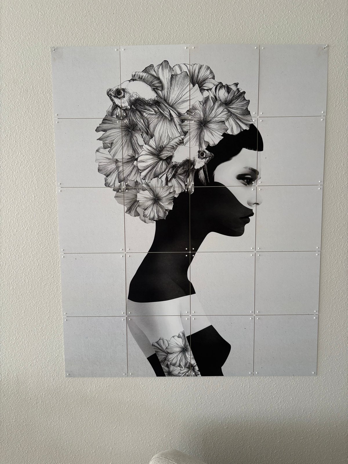 Mooie IXIXI wanddecoratie 100x80cm, Ophalen, Gebruikt, Print, 75 tot 100 cm