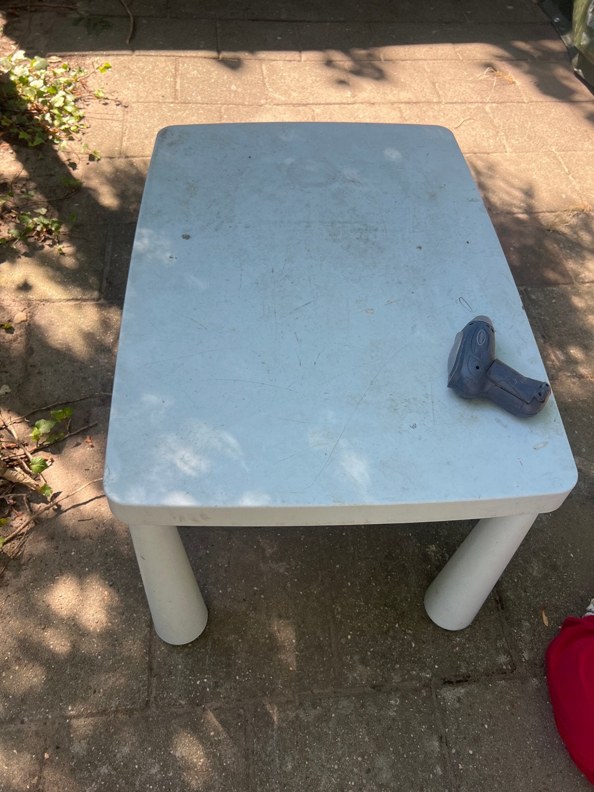 Gebruikte kinder kunststof tafel - rechthoekig, Tuin en Terras, Tuintafels, Ophalen, Gebruikt, Rechthoekig, Kunststof