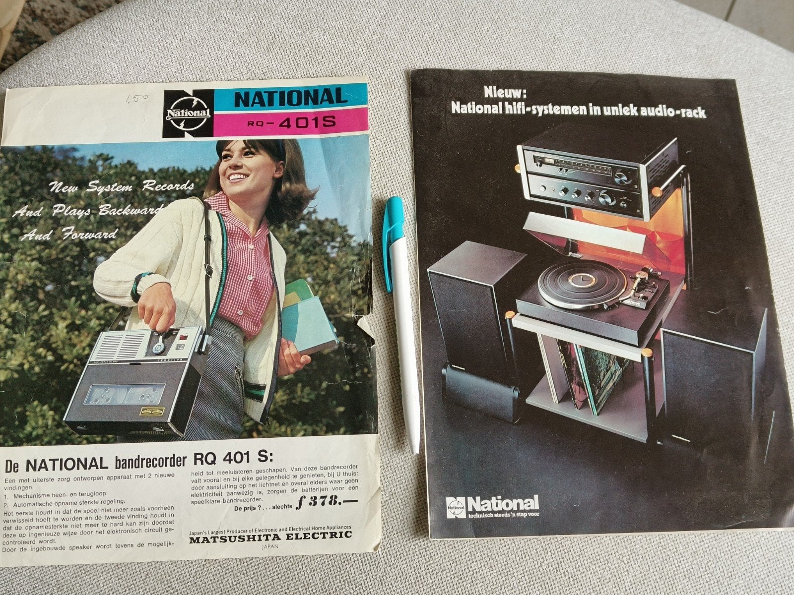 2 X FOLDERS " NATIONAL"HI-FI, BANDRECORDER, Boeken, Ophalen of Verzenden