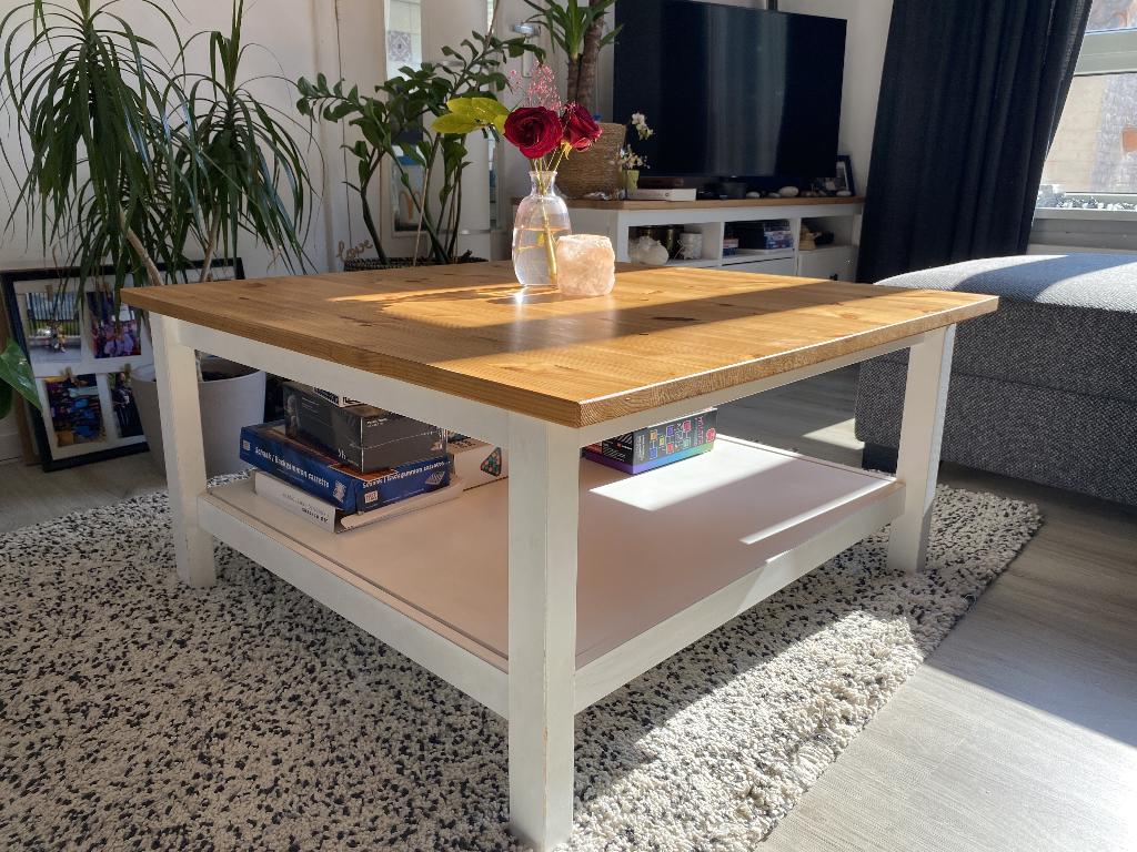 IKEA Salontafel HEMNES, Gebruikt, 50 tot 100 cm, Vierkant, 50 tot 100 cm