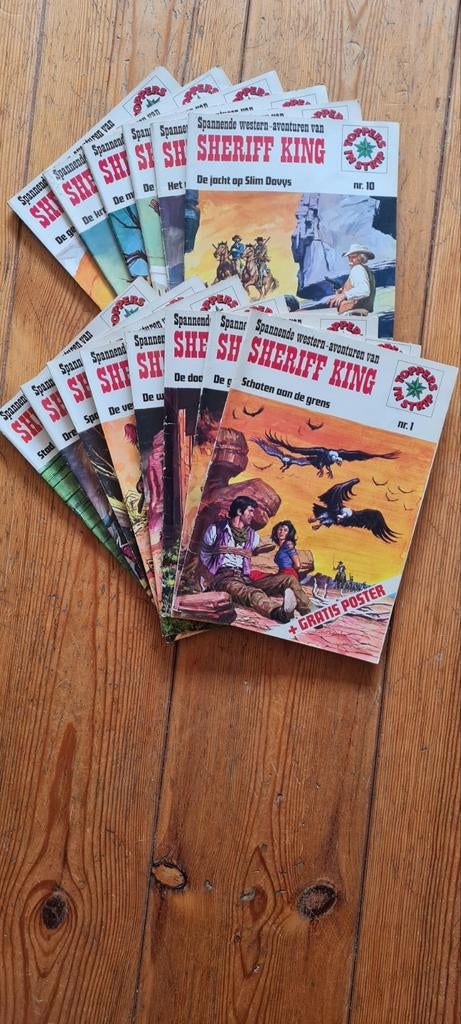 Set Toppers in strip - Western avonturen Sheriff King, Boeken, Stripboeken, Meerdere stripboeken, Verzenden, Zo goed als nieuw