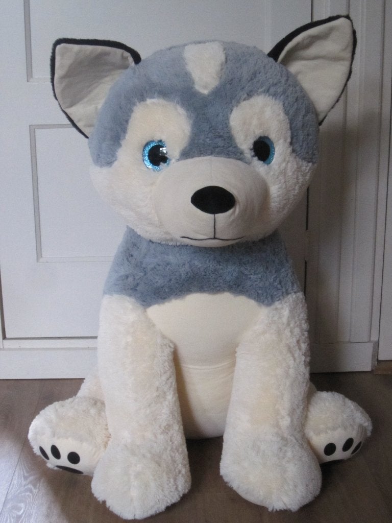 Zelf zittende  super grote Husky hond, Ophalen, Hond, Zo goed als nieuw, Groot (groter dan 80 cm)