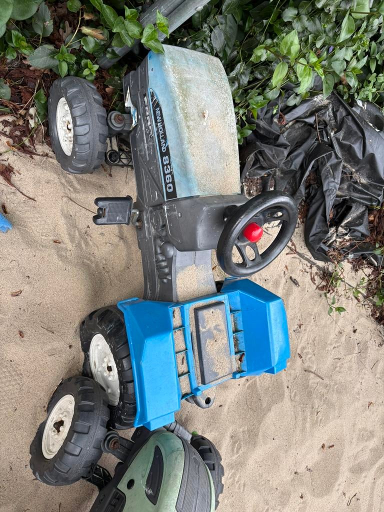 Blauwe traptractor, Kinderen en Baby's, Speelgoed | Buiten | Skelters, Ophalen, Gebruikt, Overige merken