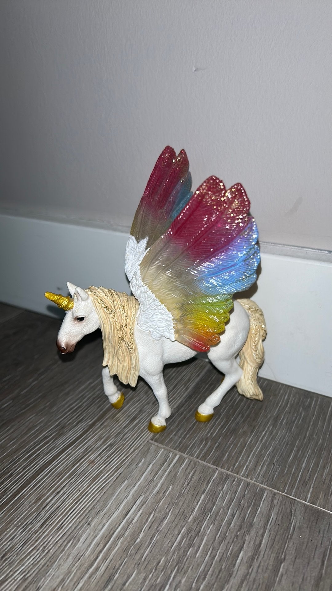 Schleich pegasus/eenhoorn, Ophalen of Verzenden, Zo goed als nieuw, Paard, Beeldje of Figuurtje