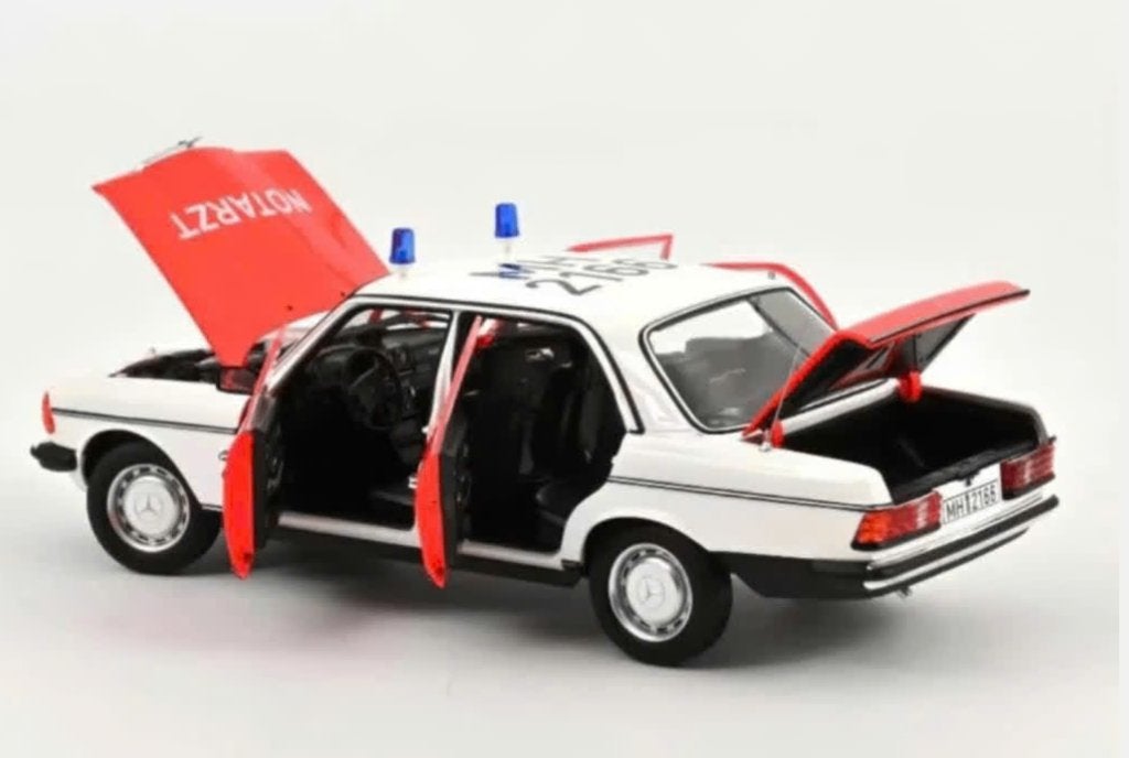 Mercedes Benz 200 1984 SPOED Ambulance 1/18 NOREV R. 183834, Verzenden, Nieuw, Auto, Norev