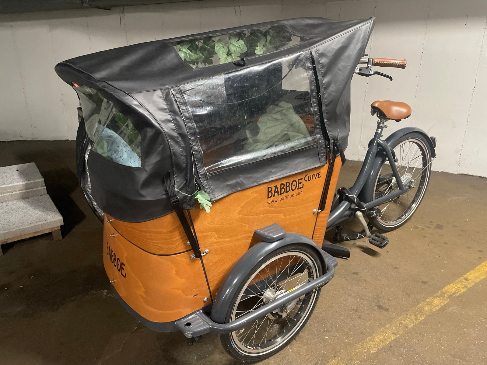 Babboe Curve Bakfiets met Huif - Zo goed als nieuw, Fietsen en Brommers, Fietsen | Bakfietsen, Ophalen, Huif, Zo goed als nieuw
