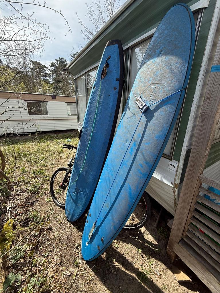Soft top surfplanken 2 stuks, Watersport en Boten, Golfsurfen, Ophalen, Gebruikt, Funboard, Met vinnen