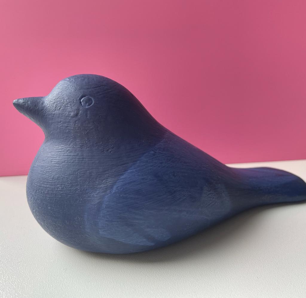 Blauwe vogel: volkskunst uit Peru-Chulucanas pottery, Verzamelen, Beelden en Beeldjes, Ophalen, Gebruikt, Dier