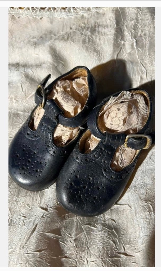 Vintage Chicco blauwe meisjes schoentjes maat 18, Meisje, Ophalen of Verzenden, X, Gebruikt