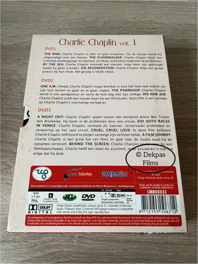 Dvd's Charlie Chaplin - Volume 1 t/m 3, Alle leeftijden, Nederlands, Overige genres, Ophalen of Verzenden