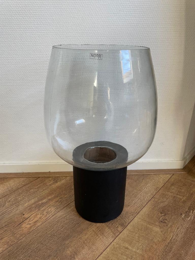 zo goed als nieuw Norr windlicht € 8,00, Ophalen, Zwart, Zo goed als nieuw, Kandelaar