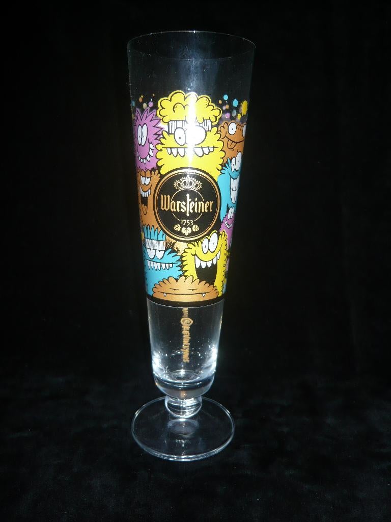 Bierglas Warsteiner Kevin Lyons, Ophalen of Verzenden, Zo goed als nieuw, Glas of Glazen, Overige merken