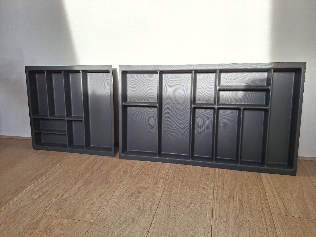 2 x moderne bestekbak antraciet, Ophalen, Nieuw, Kunststof