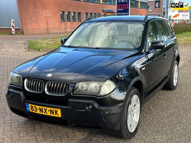 BMW X3 2.5i Executive ECC Audio/CD Leder El. pakket LMV 18", Auto's, Beige, Zwart, Bedrijf, Handgeschakeld