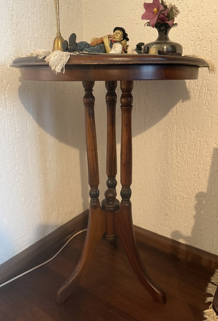 rond bijzettafeltje, Huis en Inrichting, Tafels | Bijzettafels, Minder dan 55 cm, Klassiek, Rond, Zo goed als nieuw