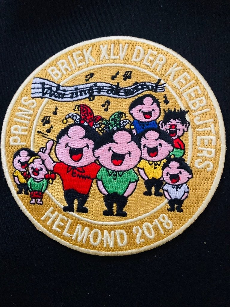Carnaval patches CV de Keiebijters Helmond - 3 stuks nieuw, Verzamelen, Ophalen of Verzenden, Nieuw, Overige onderwerpen, Speldje of Pin