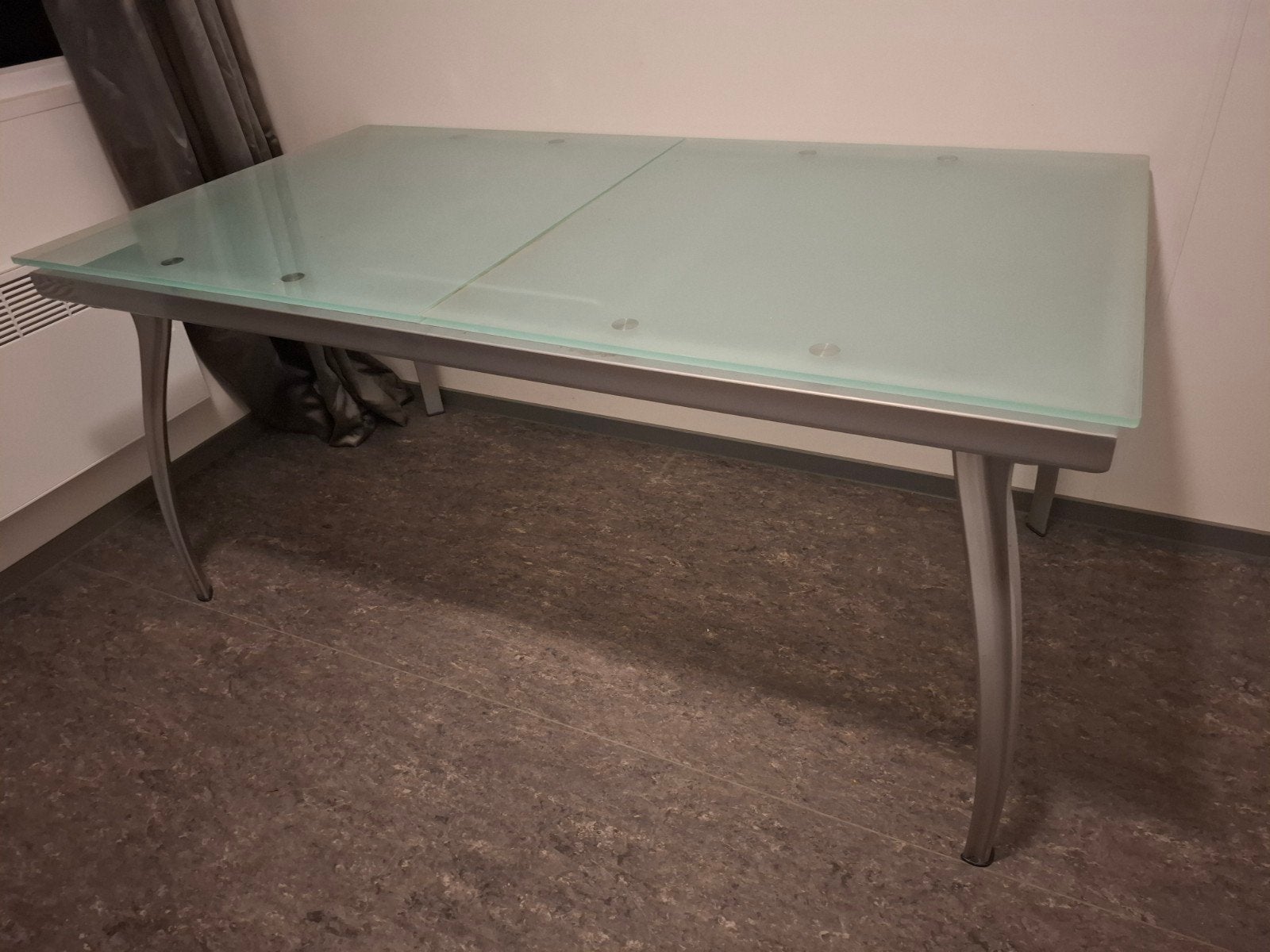 Bonaldo eettafel, Huis en Inrichting, Tafels | Eettafels, Ophalen, Gebruikt, 50 tot 100 cm, Glas