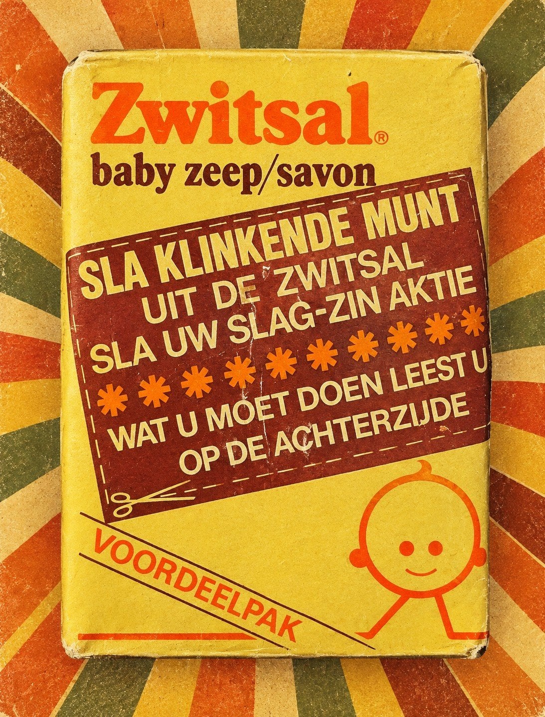 Vintage Zwitsal baby zeep/savon - Sla Klinkende Munt actie, Ophalen of Verzenden, Zo goed als nieuw, Verpakking