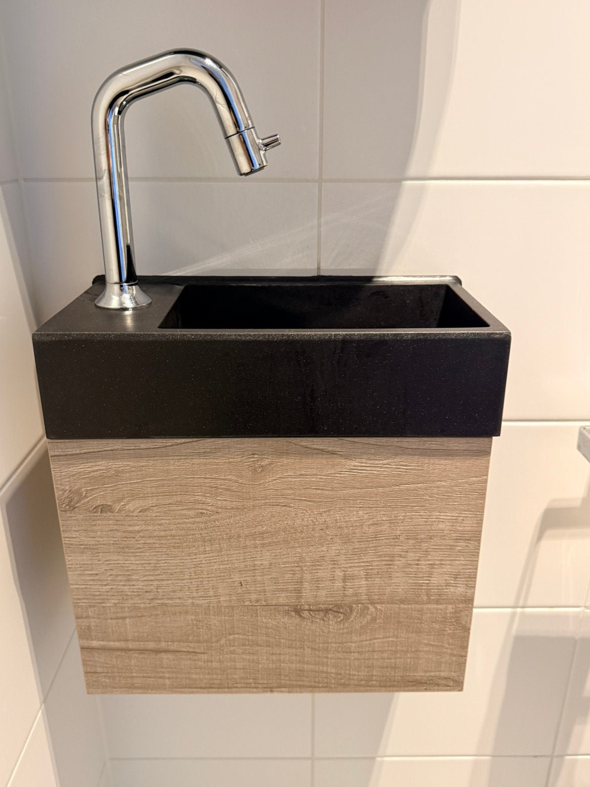 Toiletmeubel met composiet wasbak, Ophalen, Gebruikt, 50 tot 100 cm, Minder dan 100 cm