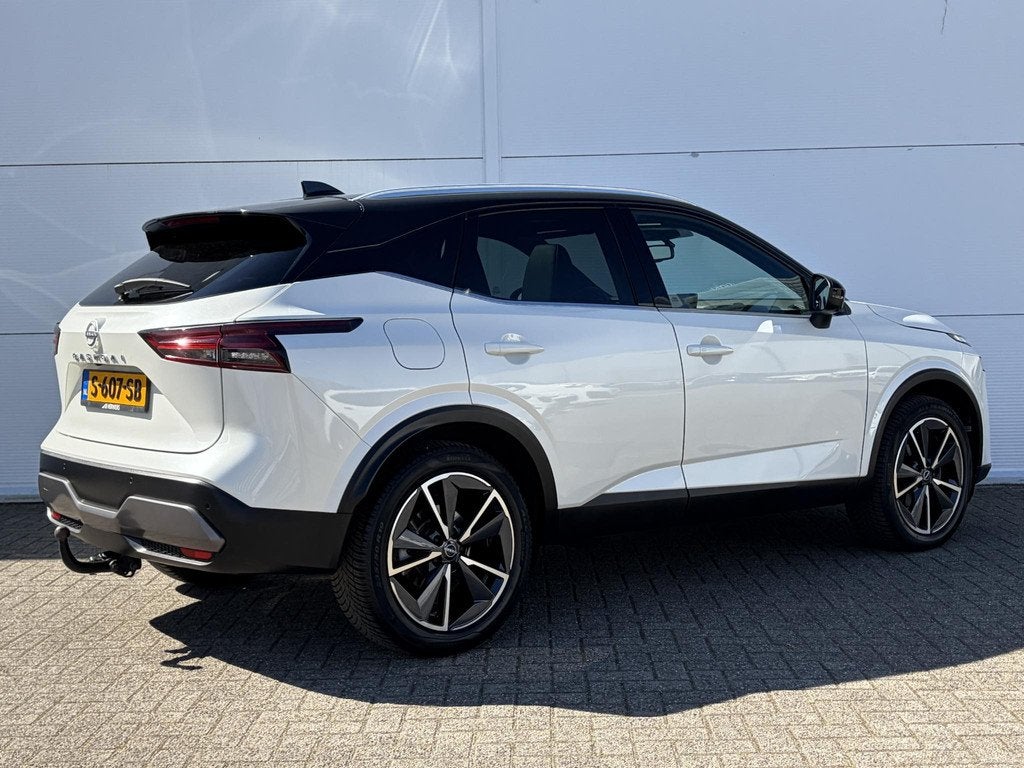 Nissan Qashqai 1.3 MHEV Xtronic Tekna / Trekhaak ( 1800 kg ), Auto's, Nissan, Euro 6, Leder en Stof, Wit, Origineel Nederlands