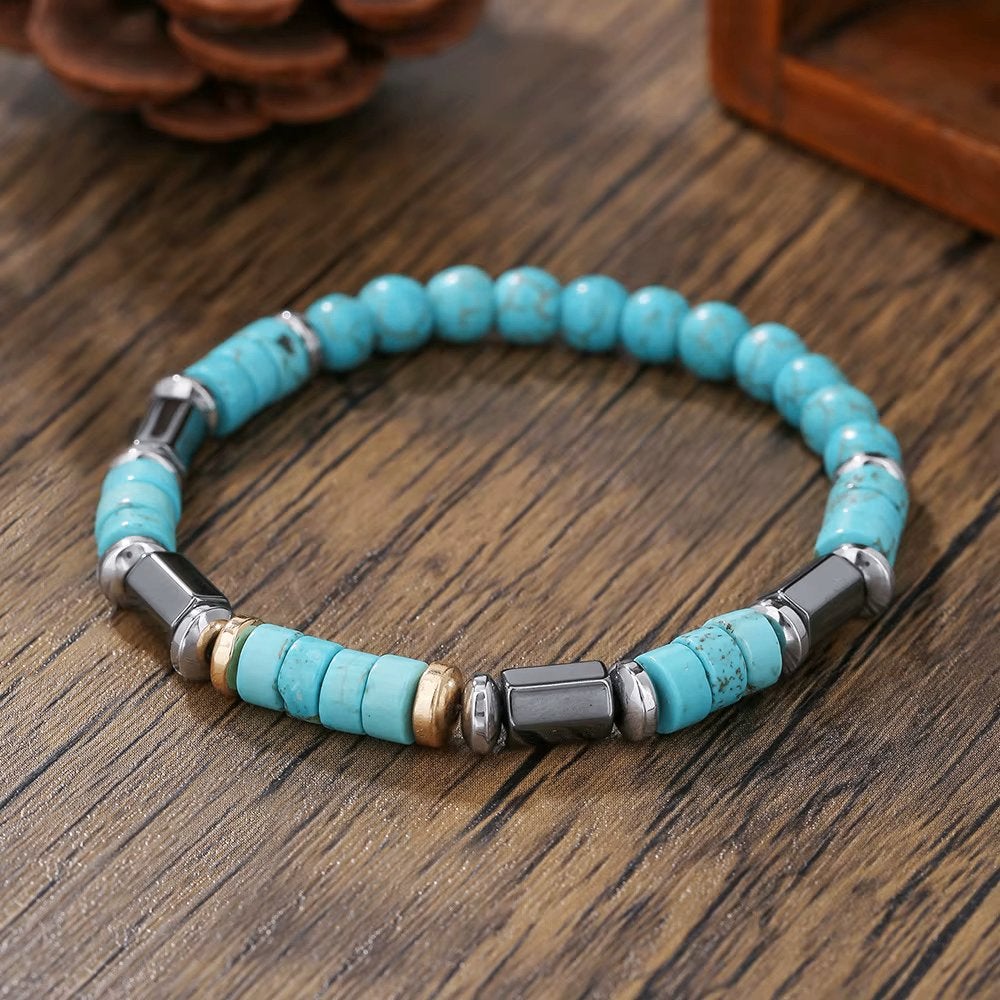Blauwe Boheemse Armband, Verzenden, Nieuw, Blauw, Overige materialen