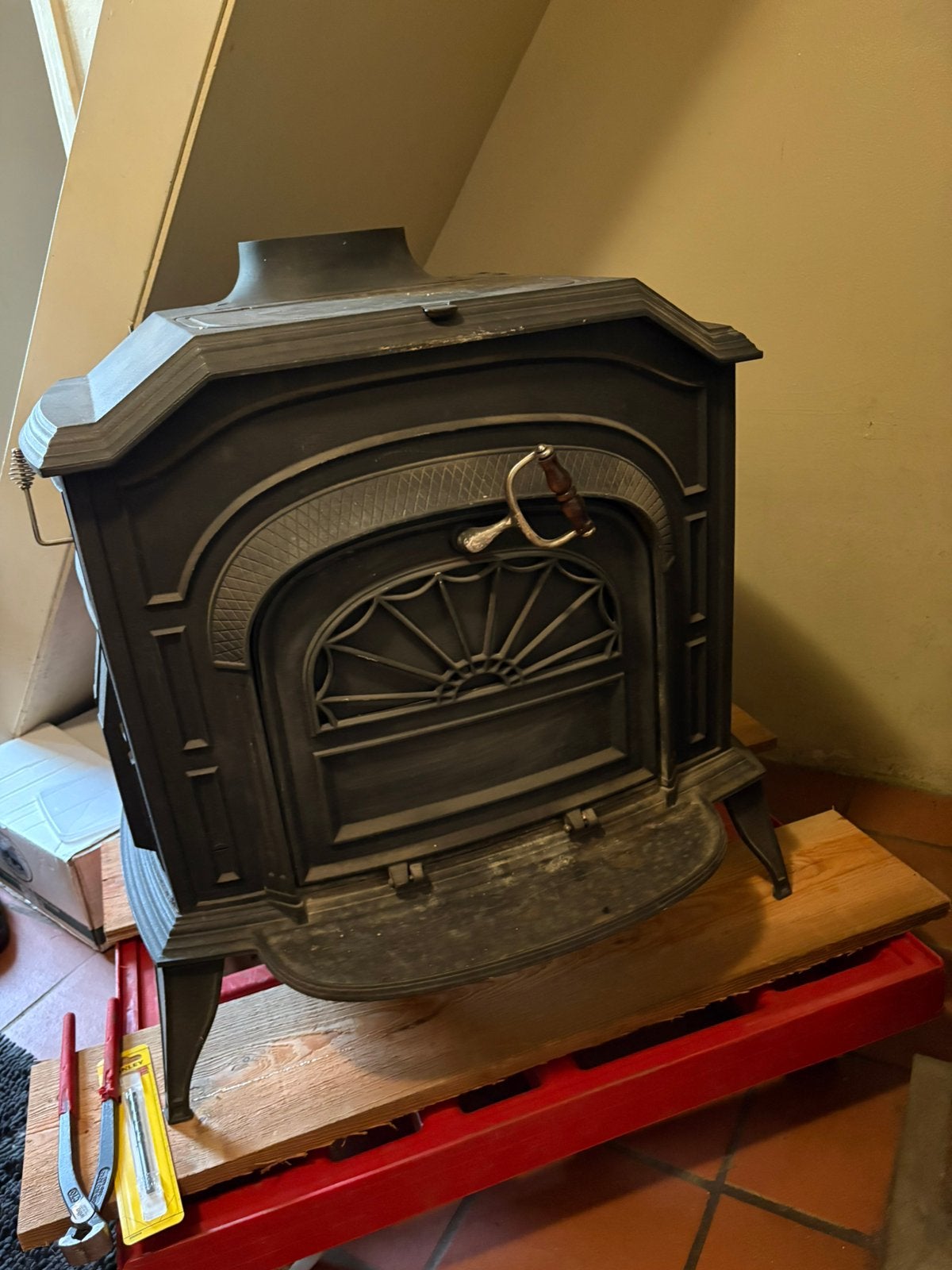 Vermont Castings Resolute, Huis en Inrichting, Kachels, Ophalen, Gebruikt, Houtkachel, Vrijstaand