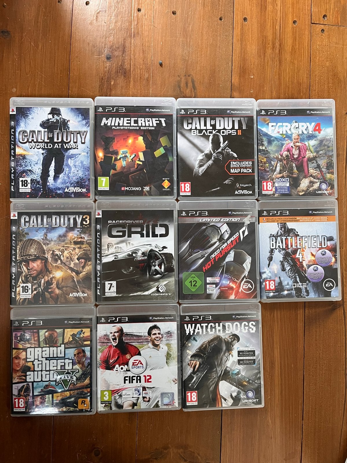 PS3 Games Bundel: Call of Duty, Minecraft, GTA V & meer!, Gebruikt, Vanaf 18 jaar, Shooter, Eén computer