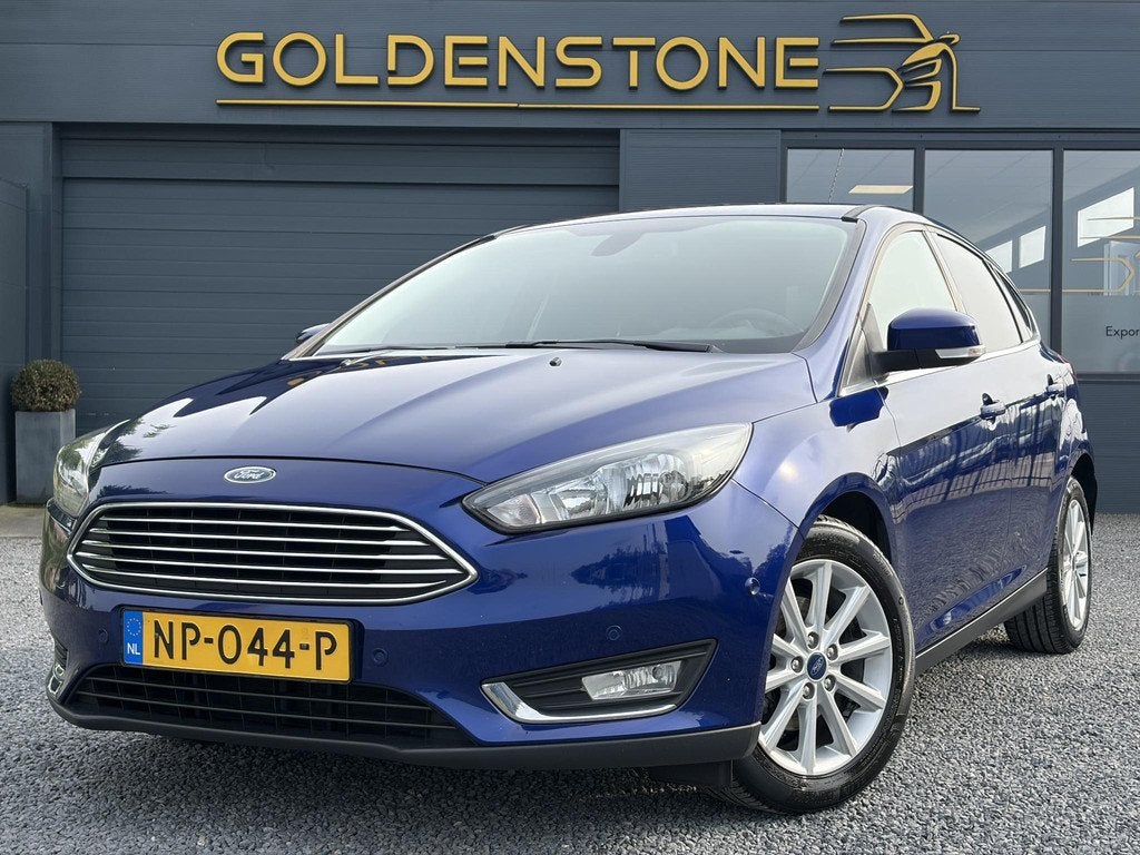 Ford Focus 1.0 Titanium 2e EigenaarDealer Onderhouden,Navi,P, Auto's, Gebruikt, Euro 6, Blauw, Origineel Nederlands