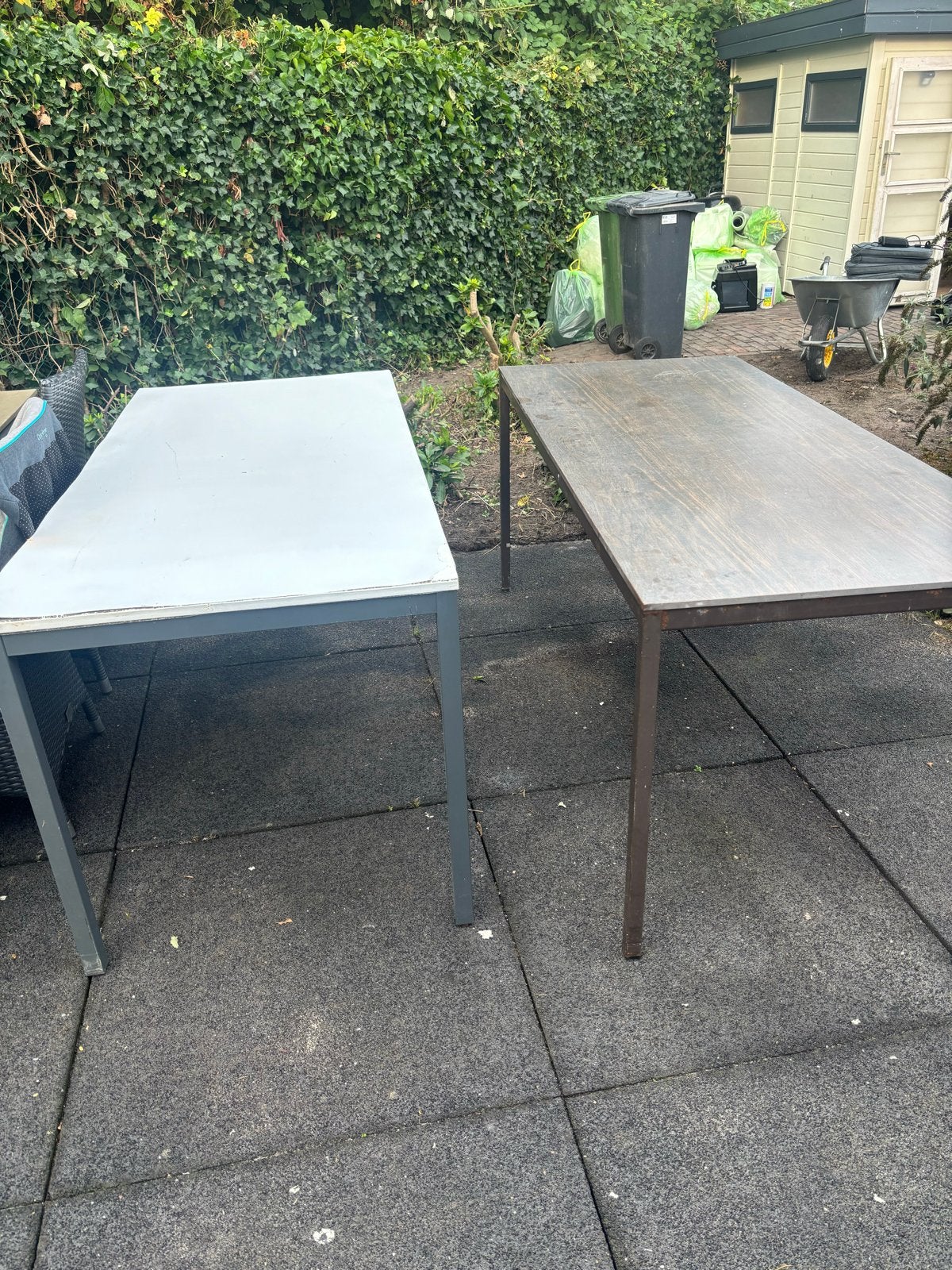 Tafels gebruikt voor verbouwing - Gratis af te halen, Huis en Inrichting, Tafels | Eettafels, Ophalen, Gebruikt, 50 tot 100 cm