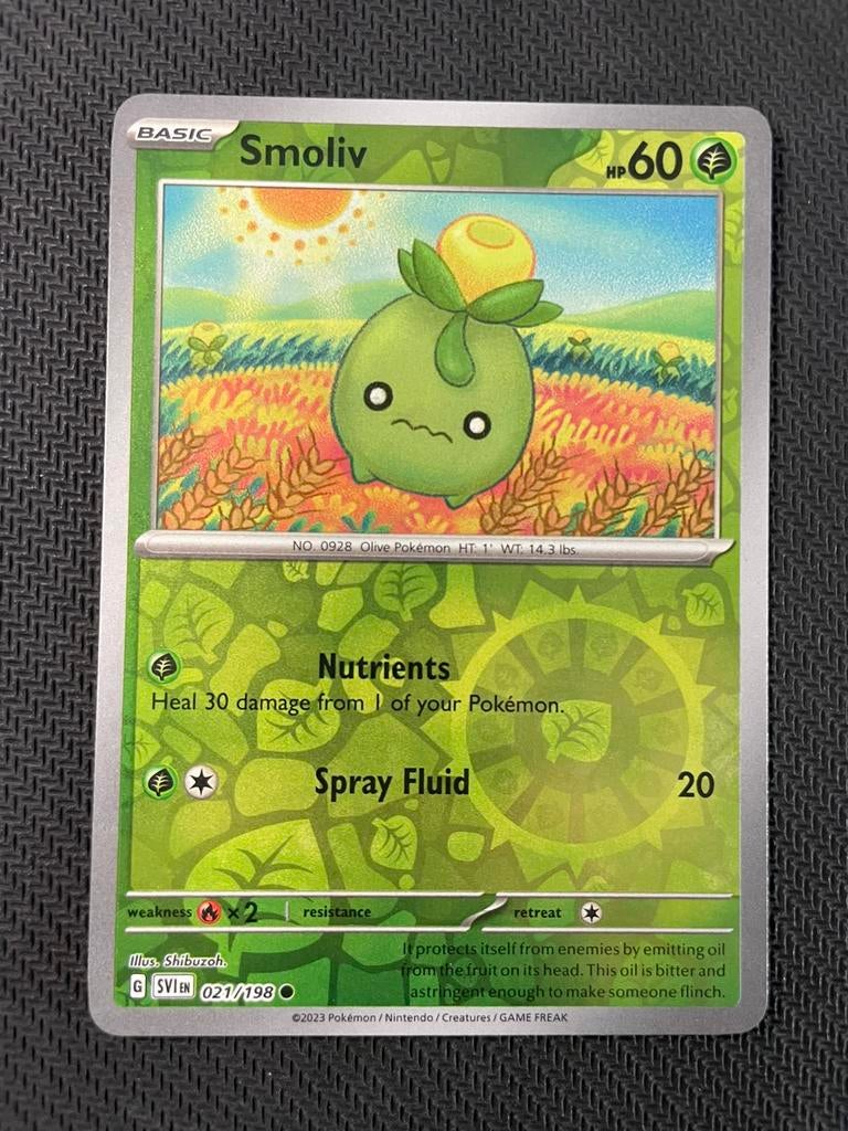Smoliv 021/198 Reverse Holo Scarlet & Violet Packfresh, Verzenden, Zo goed als nieuw