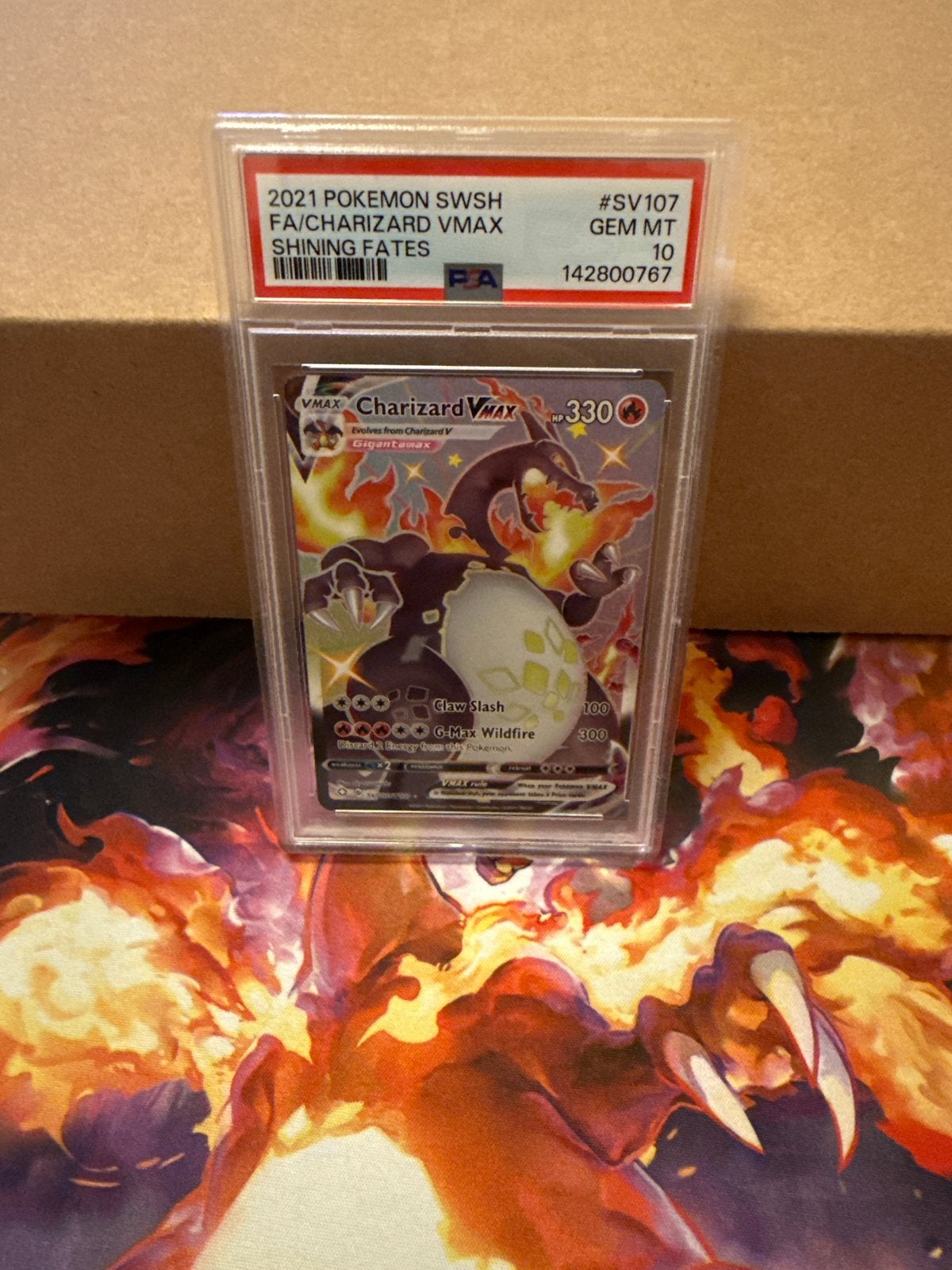 Charizard VMAX PSA 10, Hobby en Vrije tijd, Verzamelkaartspellen | Pokémon, Ophalen of Verzenden, Nieuw, Losse kaart, Foil